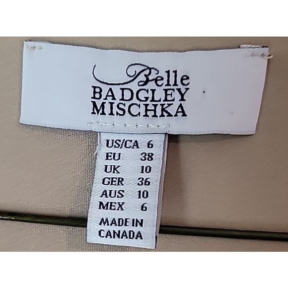 Belle Badgley Mischka Blue Lace Bodycon Dress Romantic Cottagecore Elegant Sz 6 - Picture 5 of 11